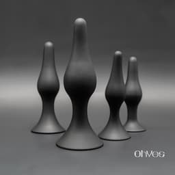 Buttplug Set - 4 delige Siliconen Buttplugs Set voor Mannen en Vrouwen - Anal Plug Zwart Siliconen — thumbnail 6