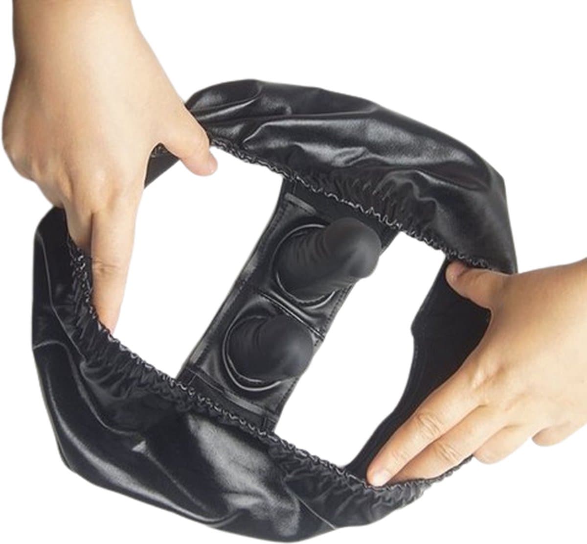 Onderbroek Met 2 Dildo's - Binnenzijde - Dubbele Penetratie - Buttplug - Anaal - Vaginaal — afbeelding 1