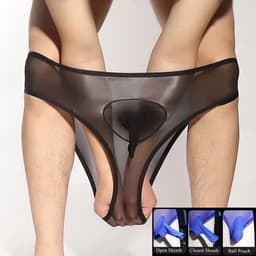 Ultra dunne heren slip - Slurf met gesloten einde - Transparant - Erotisch - One size XS tm L - Hoge elasticiteit — thumbnail 3