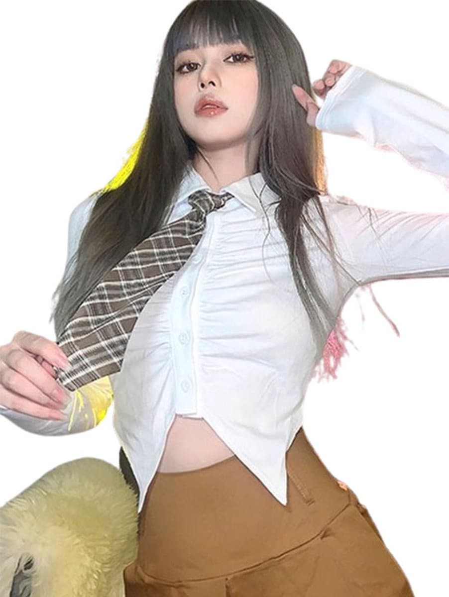 Sexy blouse schoolmeisje - Stropdas - Erotische rollenspel — afbeelding 1