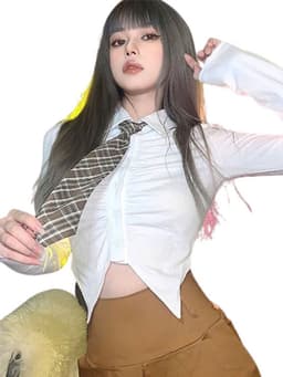 Sexy blouse schoolmeisje - Stropdas - Erotische rollenspel — thumbnail 1