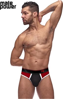 Male Power Panel Thong black L/X — thumbnail 1