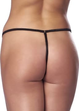 Nooitmeersaai - Mini G-string met ritssluiting one size - zwart — thumbnail 2