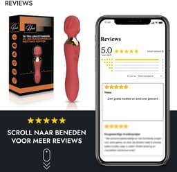 Heevli® AV-Massageapparaat met 2 Trilkoppen- Magic Wand - Vibrator voor Vrouwen - Clitoris Stimulator - 10 Standen - Fluisterstil - Sex Toys voor Vrouwen - Seksspeeltjes - womanizer — thumbnail 5