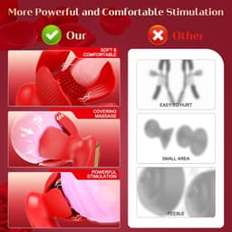 Daity Tepelzuiger Vibrerend met 10 Standen – Nippelvibrator & Clitoris Stimulator – Draadloos en Oplaadbaar – Seksspeeltje voor Vrouwen – Rood — thumbnail 6