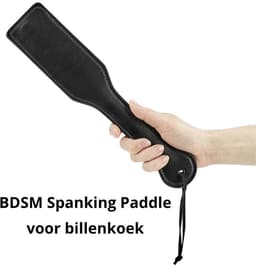Spanking Paddle BDSM - Leren Liefdeszweep Paddle 32 cm - Erotische Zweep voor Impact Play - Billenkoek - Seksspeeltjes — thumbnail 4