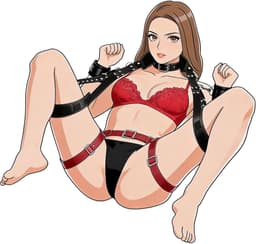 DOWO® - Body Bondage - Handboeien - Kleding Accessoires - Sexy Lingerie - Erotiek Riem - SM BDSM - PU Leer- Harnas Vrouwen - Handboeien - Sextoys voor vrouwen - Zwart — thumbnail 1