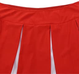 Sexy Cheerleader Kostuum - 2-delig Rood Verkleedpakje - Rokje & Korte Top Met Open Rug - Rollenspel / Cosplay - Lingerie Ondergoed voor Dames - Maat M — thumbnail 2
