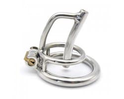 Peniskooi met dilator en slot - Metaal - ring 45mm - dilator 8mm - Incl. sleutels