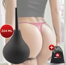 Quick Relief Cleaning Bulb™ - Anaal Douche - 224ml - Intieme Reiniging – Anal Douche – Klysma – Anaaldouche - Anaal reinigen - Zwart — thumbnail 5