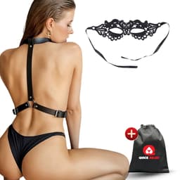 Quick Relief Erotic Mask™ - Erotisch Masker - Venetiaans Masker - Masquerade Masker - Gemaskerd Bal - Galamasker - Zwart — thumbnail 3