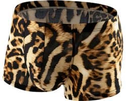LekkerStout Panterprint Boxershort - Bruin/Zwart - Sexy Herenondergoed | XL | ( LS222 )
