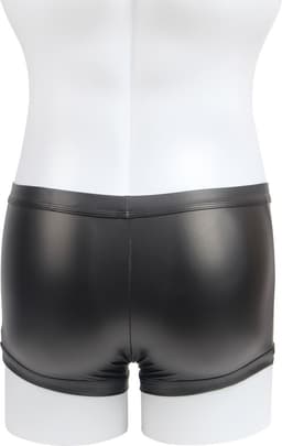 Zwarte sexy leren heren boxershorts - maat L/XL - black sexy leather men boxers underwear -BDSM - clubwear heren ondergoed erotiek mannen boxer — thumbnail 6