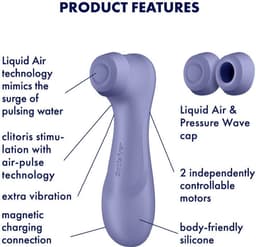 Satisfyer, vibrator, drukgolfvibrator, 'Pro 2 Generation 3', 16,5 cm, vloeibare luchttechnologie, incl. extra opzetstuk, 2 apart regelbare motoren — thumbnail 11