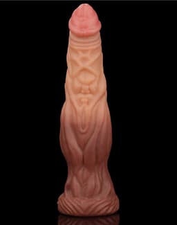 Lovetoy - Realistische XXL Dildo 24.5 cm - Lichte/donkere Beige — thumbnail 13