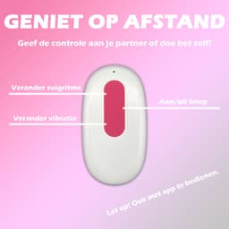 Clitoris stimulator - Luchtdruk en Vibratie - Vibrator met afstandsbediening - Makkelijke app - Slip Vibrator — thumbnail 5