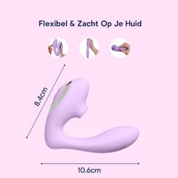 Eva® Queen Pro - Vibrator voor Vrouwen - Luchtdruk Sex Toy - G-Spot Stimulator & Clitoris Satisfyer - Seksspeeltjes voor Koppels - Dildo Vibrator - Realistisch - Erotische Audio - Sex Toys voor Vrouwen - Cadeau voor vrouw - Lavender Purple — thumbnail 3