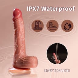 360° Realistische Vibrerende Dildo met Verwarming & Zuignap – Stotende Dildo met Afstandsbediening – Sex Toy voor Vrouwen – Waterdicht & Oplaadbaar – stoten en draaiende dildo - Voor Vrouwen - stellen - mannen — thumbnail 2