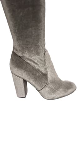 SERGIO TODZI-HOGE OVER THE KNEE LAARS-GREY-SOFTVELVET-HAK 10CM-37 — thumbnail 1