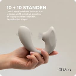 OHYES Pulse - Clitoris Stimulator & G Spot Vibrator - Luchtdruk Vibrators voor Vrouwen - Sex Toys voor Vrouwen - Beige — thumbnail 4