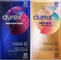 Durex - 20 stuks Condooms - Orgasm Intense Stimulerende Gel 10 stuks - Nude No Latex Huid op Huid gevoel 10 stuks - Voordeelverpakking - Cadeau voor man en vrouw — thumbnail 8