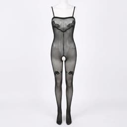 Okado Bodystocking Catsuit Zwart Maat S – Stretch Spandex Lingerie Body Panty – Sensuele One Piece – Lingerie Cadeau voor Valentijn & Date Night – Dames — thumbnail 4