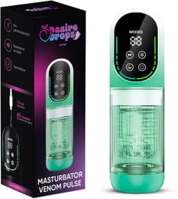 Desiredrops® Venom Pulse - masturbator voor mannen electrisch – Automatische Masturbator voor Mannen – Blowjob Simulator – verschillende intensiteiten – Luxe Sex Toy - masturbator voor man – masturbator voor mannen blowjob - Discreet — thumbnail 1