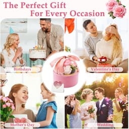 7 Eeuwige Rozen in Luxe Geschenkdoos - Geurende Kunstbloemen, Romantisch Valentijnscadeau — thumbnail 7