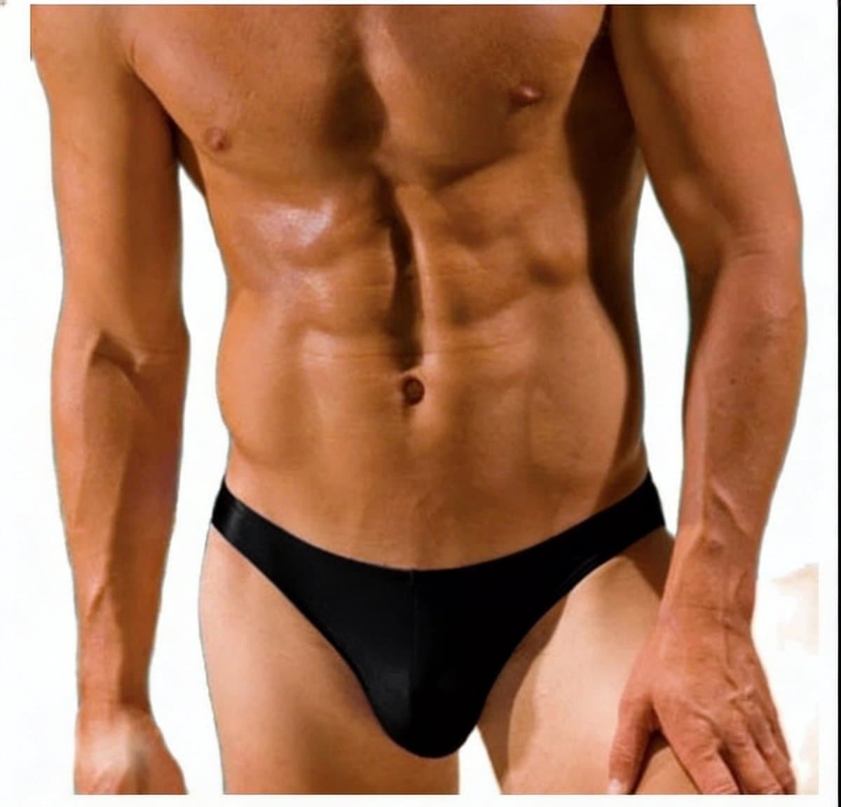 Sexy zwemslip mannen - zeer laag (Speedo-model) zwembroek - zwart - maat M/L — afbeelding 1