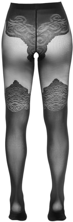 Cottelli Collection – Erotische Kousen met Over Knee Look tot aan Dijen voor Sexy Uitstraling – Maat XS - Zwart — thumbnail 2