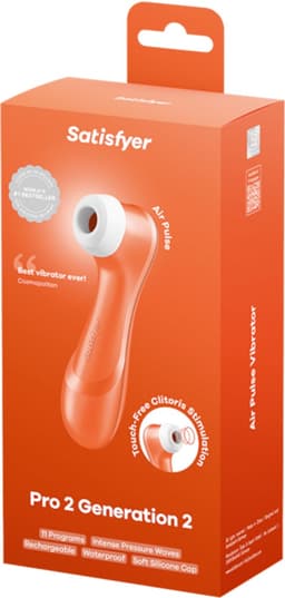 Satisfyer Pro 2 trillingen Oranje, drukgolven en trillingen, 2 afzonderlijke motoren, batterijtechnologie, waterdicht — thumbnail 4