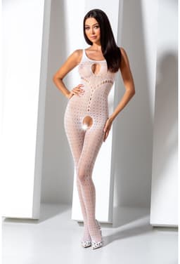 Passion - Woman Bs078 Bodystocking One Size White — thumbnail 5