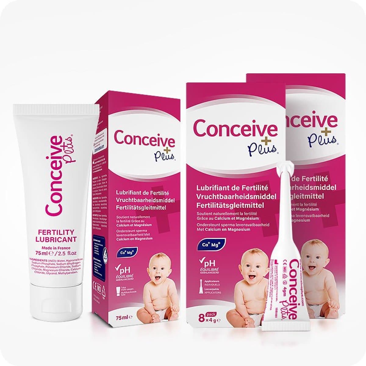 Conceive Plus Max Combo – Vruchtbaarheid Glijmiddel Bundel 75ml Tube + 16 Applicators – Ondersteunt Vruchtbaarheid Natuurlijk — afbeelding 1