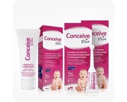 Conceive Plus Max Combo – Vruchtbaarheid Glijmiddel Bundel 75ml Tube + 16 Applicators – Ondersteunt Vruchtbaarheid Natuurlijk