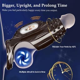 Vibrerende Penishoes & Cockring – Herbruikbare, Zachte Penishoes & Duo-vibrator – Voor Uitstel van Ejaculatie & Een Krachtigere Erectie – Siliconen Penispomp-opzetstukken voor Vergroting & Omtrek – Seksspeeltjes voor Volwassenen, Koppels & Mannen — thumbnail 3