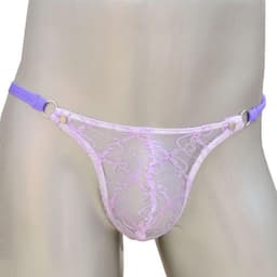 Set van 4 Heren C-String Slipjes - Sexy Kant G-String Laag Taille Elastisch Ondergoed — thumbnail 3