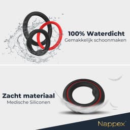 Cockring Siliconen - Nappex™ Fuego Penisring 3 Maten voor Perfecte Fit [Discreet Verzonden] - Sex Toys voor Mannen en Koppels - BDSM - Rekbare Ballstretcher - Penis Sleeve - Kamasutra - Seksspeeltjes Zelf Aftrekken - Erotiek — thumbnail 5