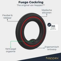 Cockring Siliconen - Nappex™ Fuego Penisring 3 Maten voor Perfecte Fit [Discreet Verzonden] - Sex Toys voor Mannen en Koppels - BDSM - Rekbare Ballstretcher - Penis Sleeve - Kamasutra - Seksspeeltjes Zelf Aftrekken - Erotiek — thumbnail 4