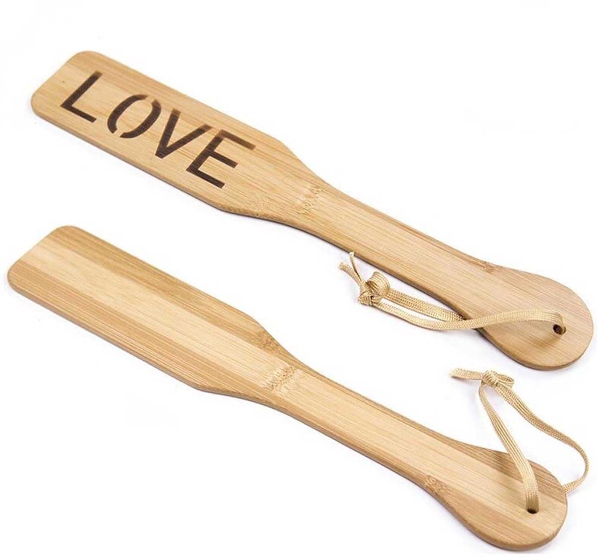 Single Paddle Zweep - BDSM - Hout - Love - Spanking — afbeelding 1