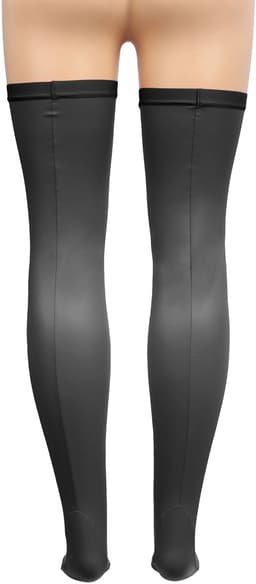 Zeloria Wetlook Kousen PU Leer – Zwart – Overknee Kousen met Stretch – Dames Stockings XS-M — thumbnail 12