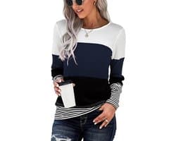 Effen T-shirt Dames Korte Mouwen Ronde Hals Zomer Top