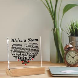 Romantisch Cadeau voor Haar en Hem - Team Tekst Bureau Decoratie — thumbnail 2