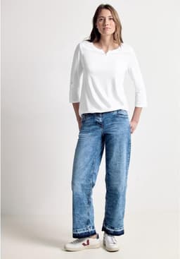 Cecil Fenja Dames T-Shirt - Casual Witte T-Shirt voor Vrouwen — thumbnail 2