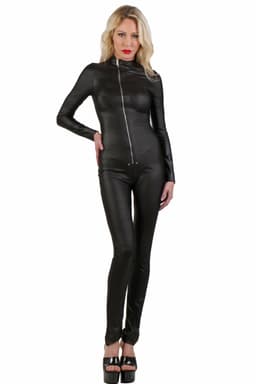 Catsuit van Lycra, zwart L — thumbnail 1