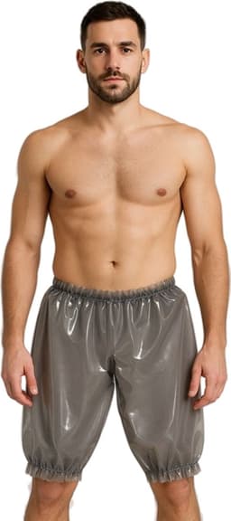 Erotische Latex Rubber Broek - Unisex - Open kruis - Elastisch — thumbnail 2