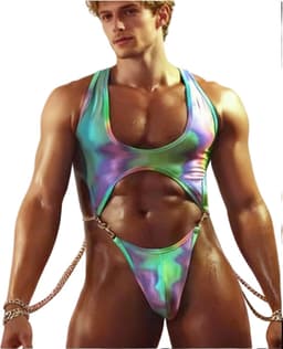 jumpsuit heren - Kettingen en handboeien - Bodysuit - Gekleurd — thumbnail 5