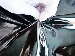 BamBella® - Datex (Mix latex en stof) mini rok - S/M - Sexy Erotische dames BDSM SM fetish kleding zwart — thumbnail 3