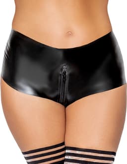 Latex Broekje Hotpants met Rits — thumbnail 1