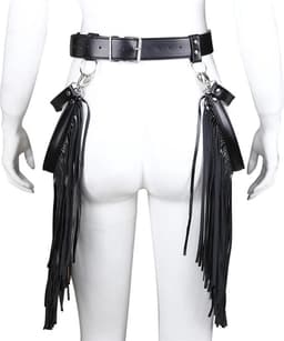 vscnovelty® Fetish - Sm Lederen Kleding Bondage Kwastje Broek Bdsm - Sex Harnas Klinknagels - Fetish Cosplay — thumbnail 3