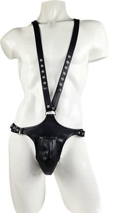 BamBella® - Pak BDSM kleding broek voor mannen - open kruis — thumbnail 2